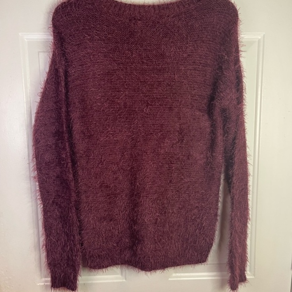 Almost famous v neck purple sweater. NWT - Picture 6 of 7